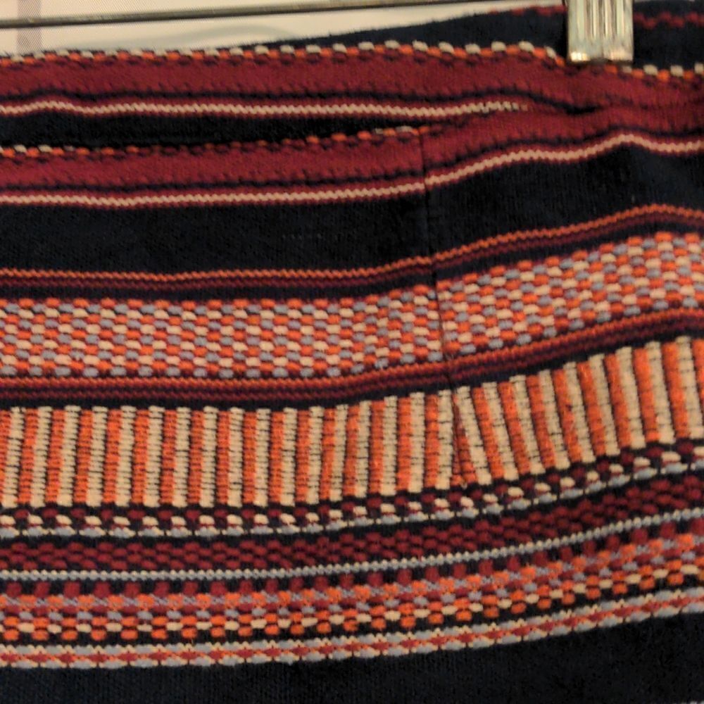Hollister Woven Southwestern Blanket Pattern Mini Skirt Sz 9 - Picture 4 of 8